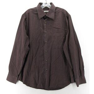 Pal Zileri Shirt 17 Red Button Down Pinstripe Pocket Classic XL *